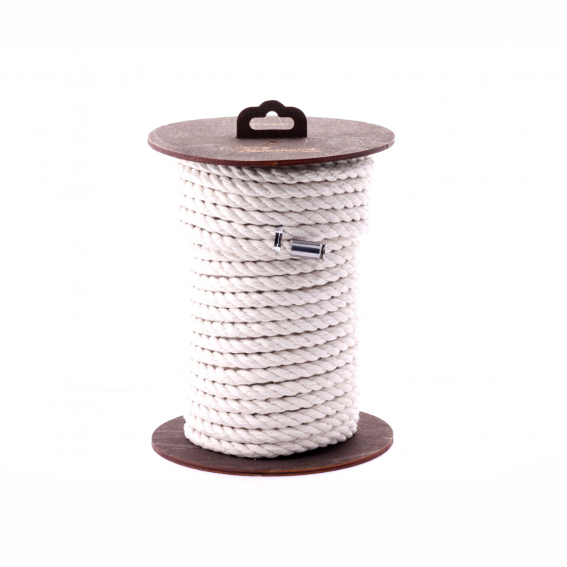 Веревка для шибари "Crazy Handmade" хлопок, белая, 10м 