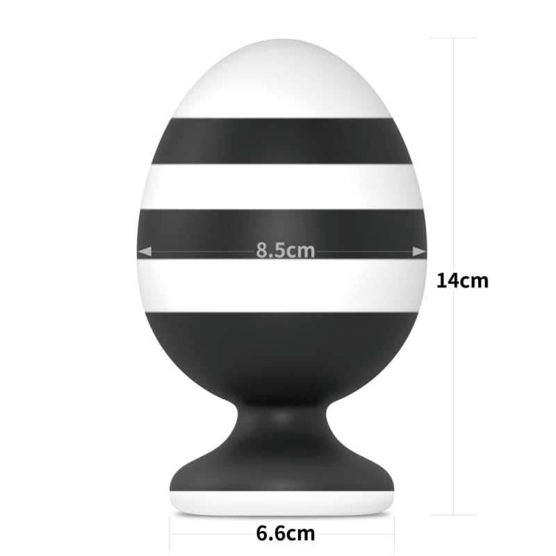 Пробка - шар для фистинга "Lovetoy X-Missioner 5,5" черно-белая 